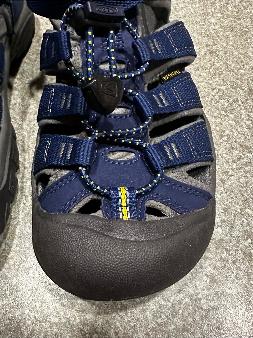 Keen Navy with Yellow Accent Kids Closed-Toe Sandals - Picture 2 of 12